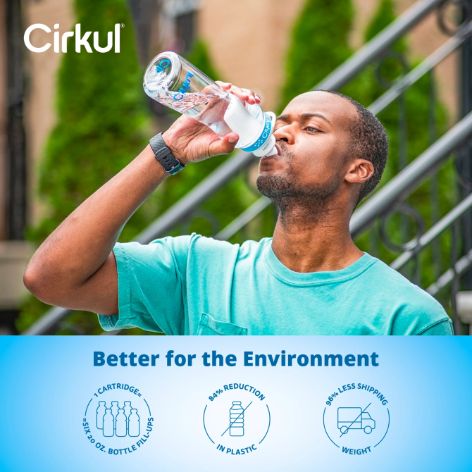 Cirkul Plastic Water Bottle Starter Kit 22 oz